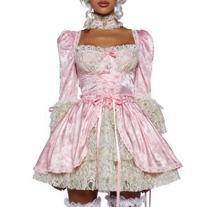 Dolls Kill Cake Queen Long Sleeve Dress Halloween Costume Cosplay Victorian